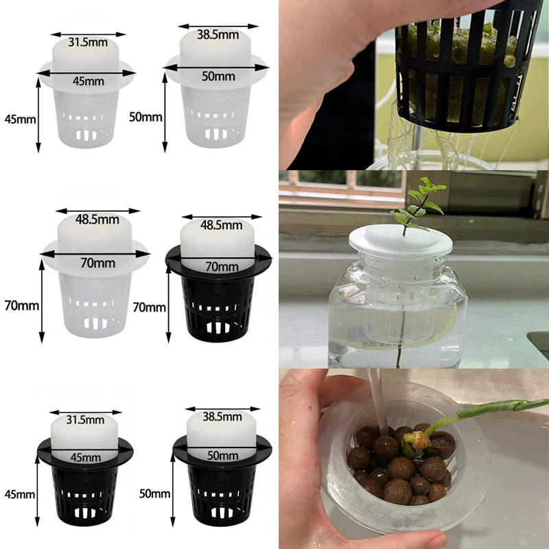Smart Garden Plastic Cups - Soilless Sponge Hydroponic Planting Basket tray