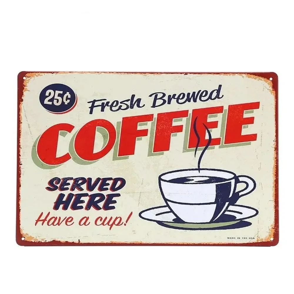 Plaque Metal Signs Drink Coffe - Smart Garden In Home review and price