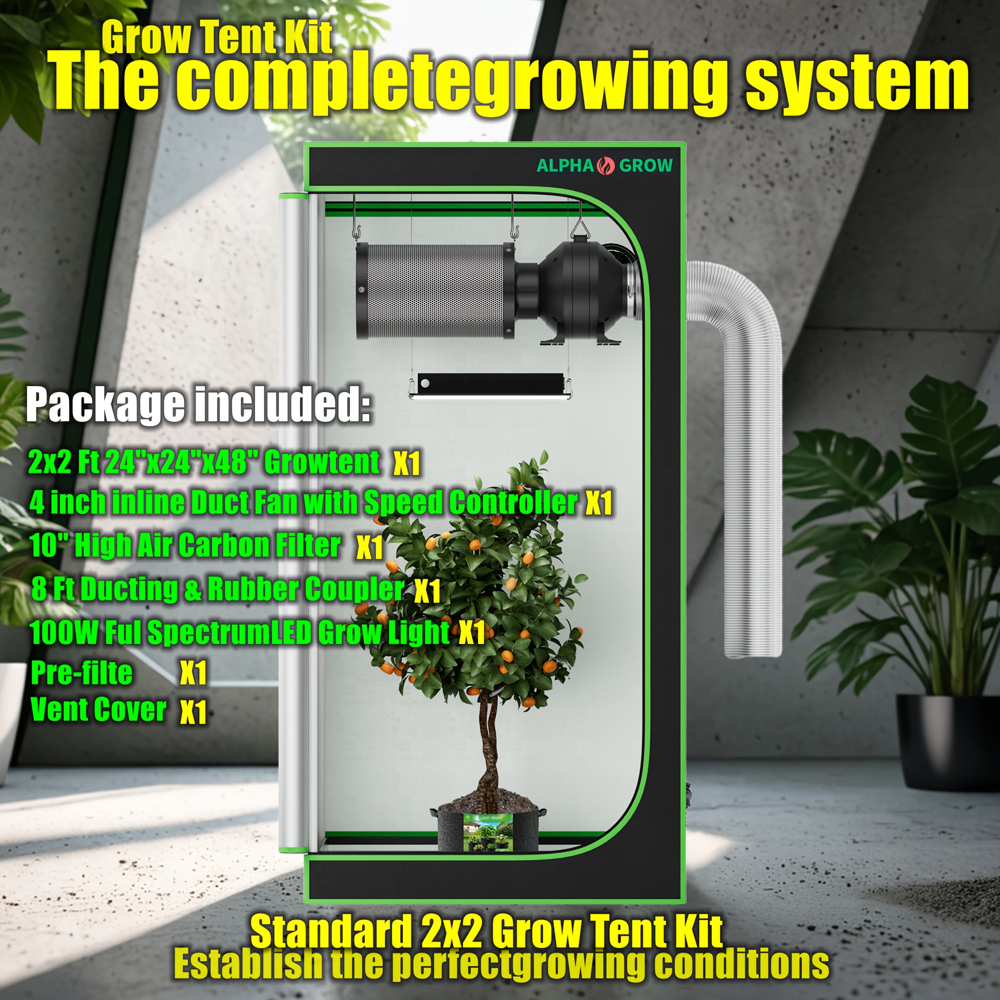 ALPHAGROW Complete 2x2ft Grow  - Grow Tent Complete Kit review and price