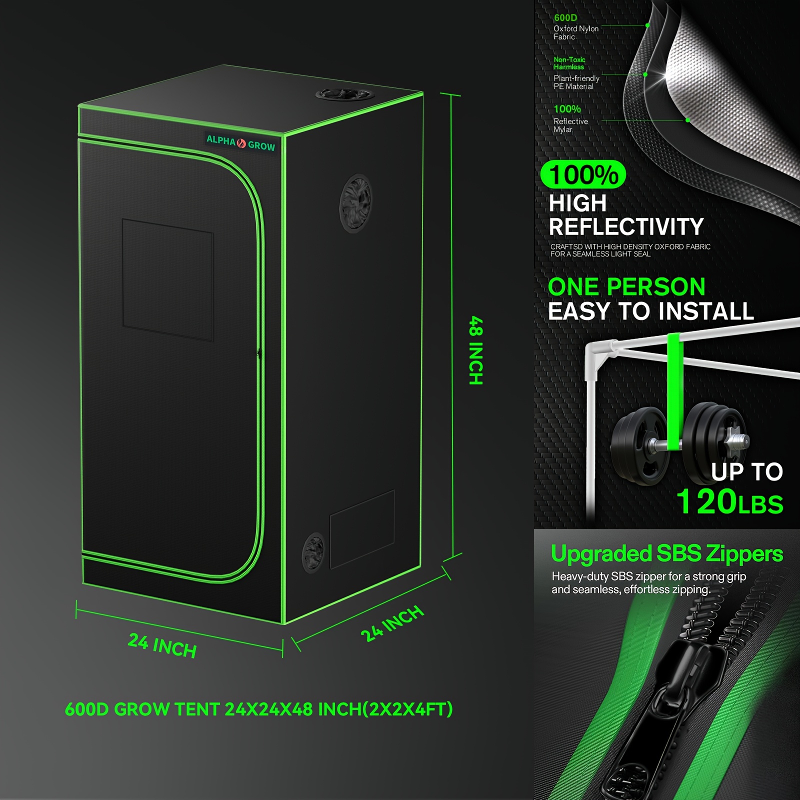 ALPHAGROW Complete 2x2ft Grow  - Grow Tent Complete Kit review and price