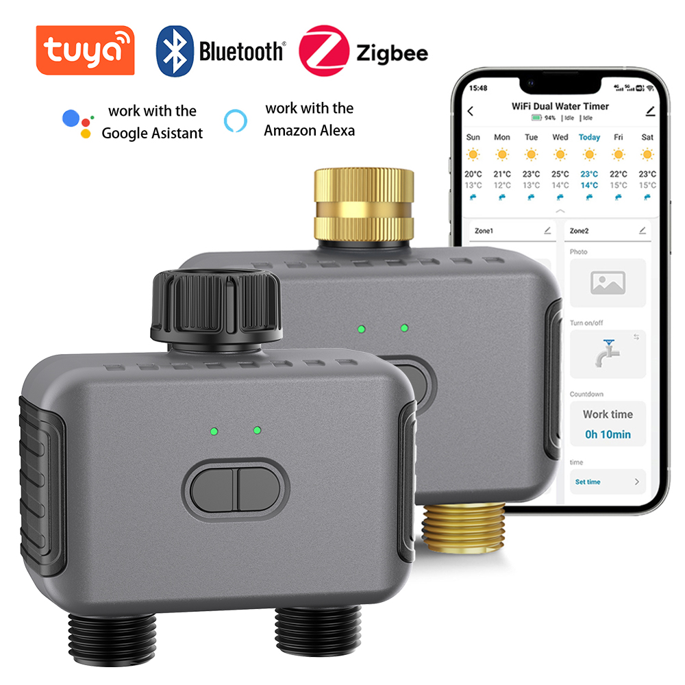 Tuya Smart Dual Water Timer Bl - Smart Garden Zigbee review and price