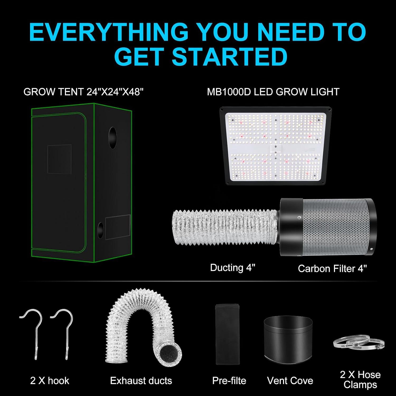 Complete 2x2 Grow Tent Kit wit - Grow Tent Complete Kit review and price