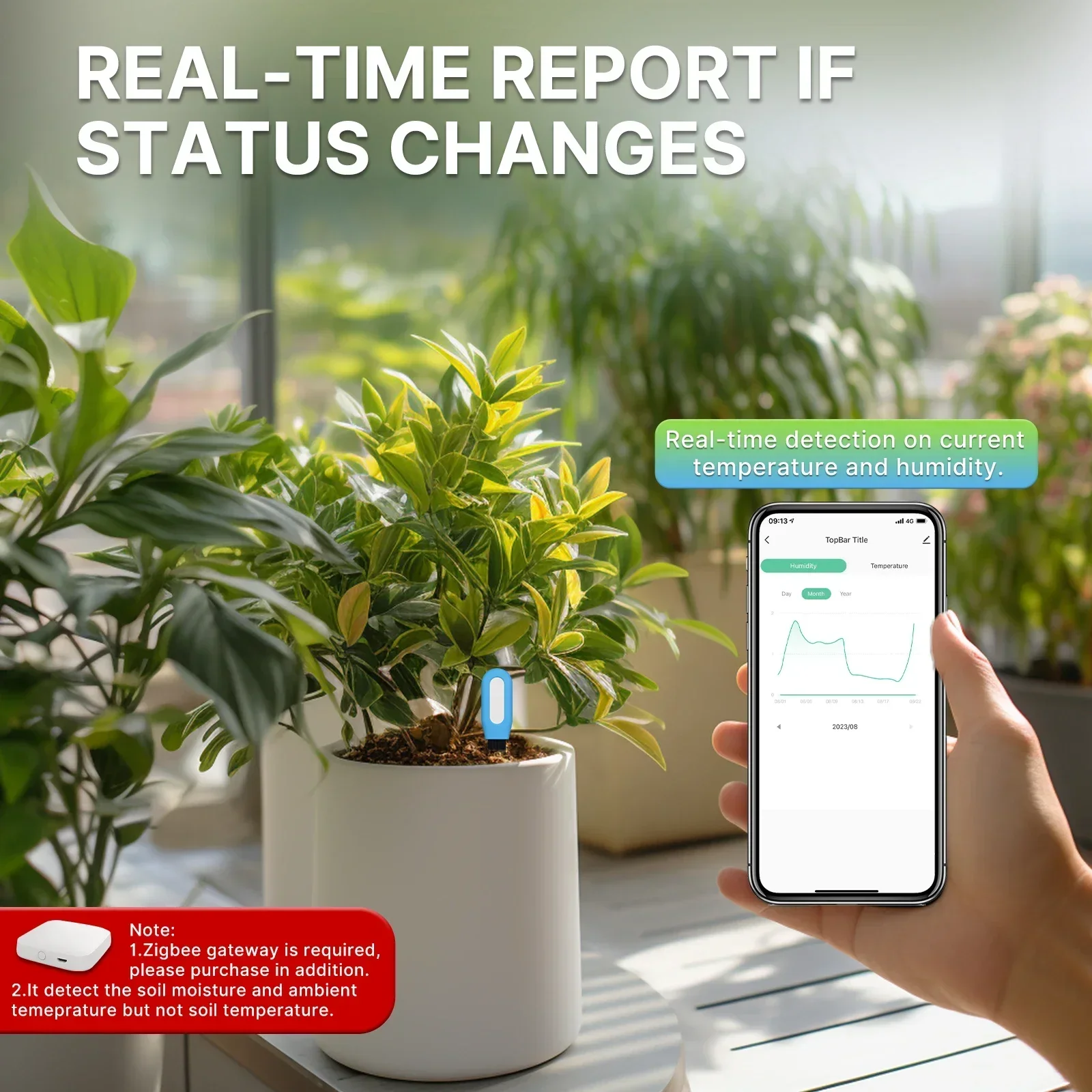 MOES Smart ZigBee Soil Tempera - Smart Garden Zigbee review and price