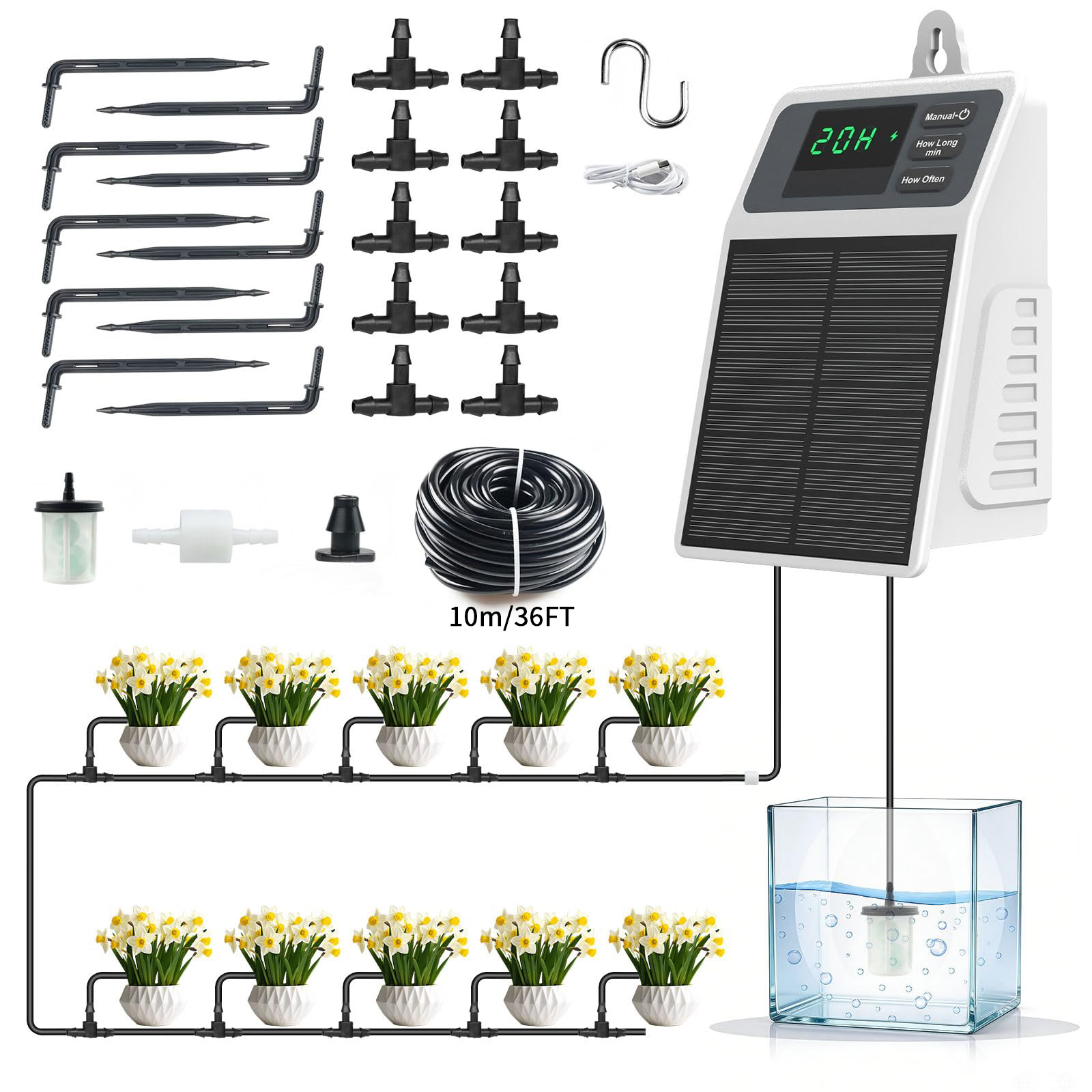 Upgraded Solar Drip Irrigation - Smart Garden Auk review and price