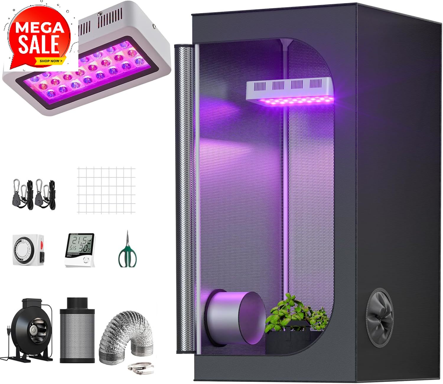 Grow Tent Complete Kit 300W LE - Grow Tent Complete Kit review and price