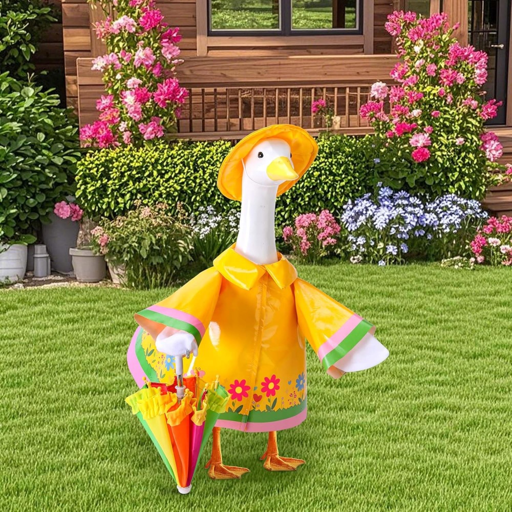 Cute Porch Goose Raincoat Outf - Smart Garden In Home review and price