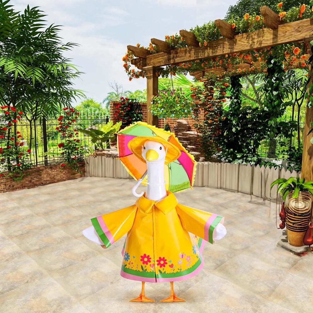 Cute Porch Goose Raincoat Outf - Smart Garden In Home review and price