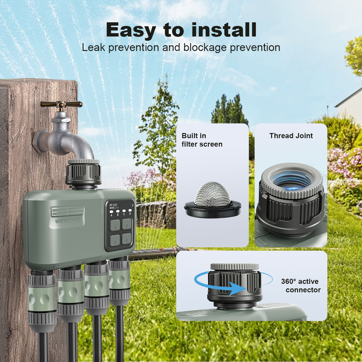 4 Outlet Programmable Water Ti - Smart Garden Auk review and price