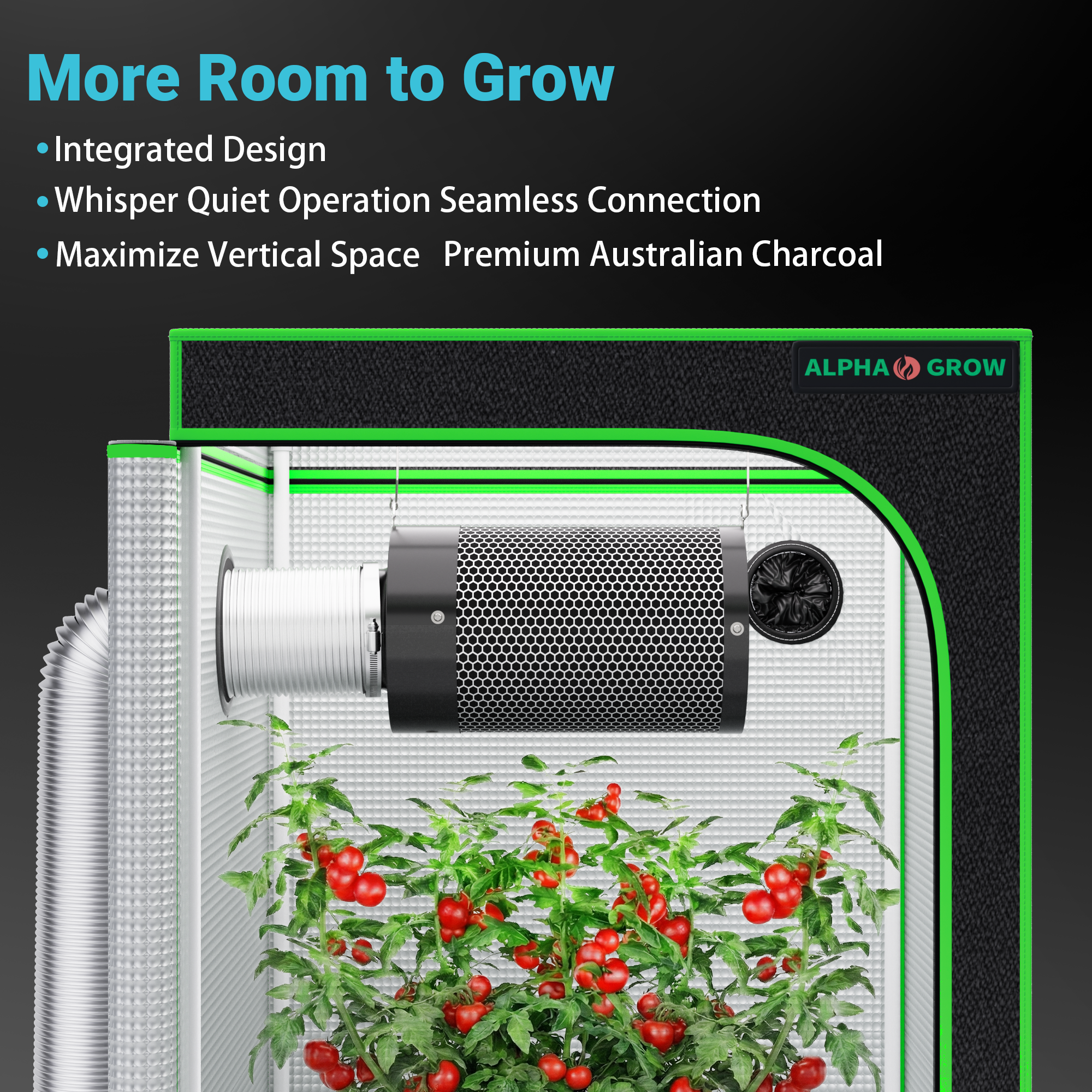 Alpha Grow 2000D 24x24x48 Comp - Grow Tent Complete Kit review and price