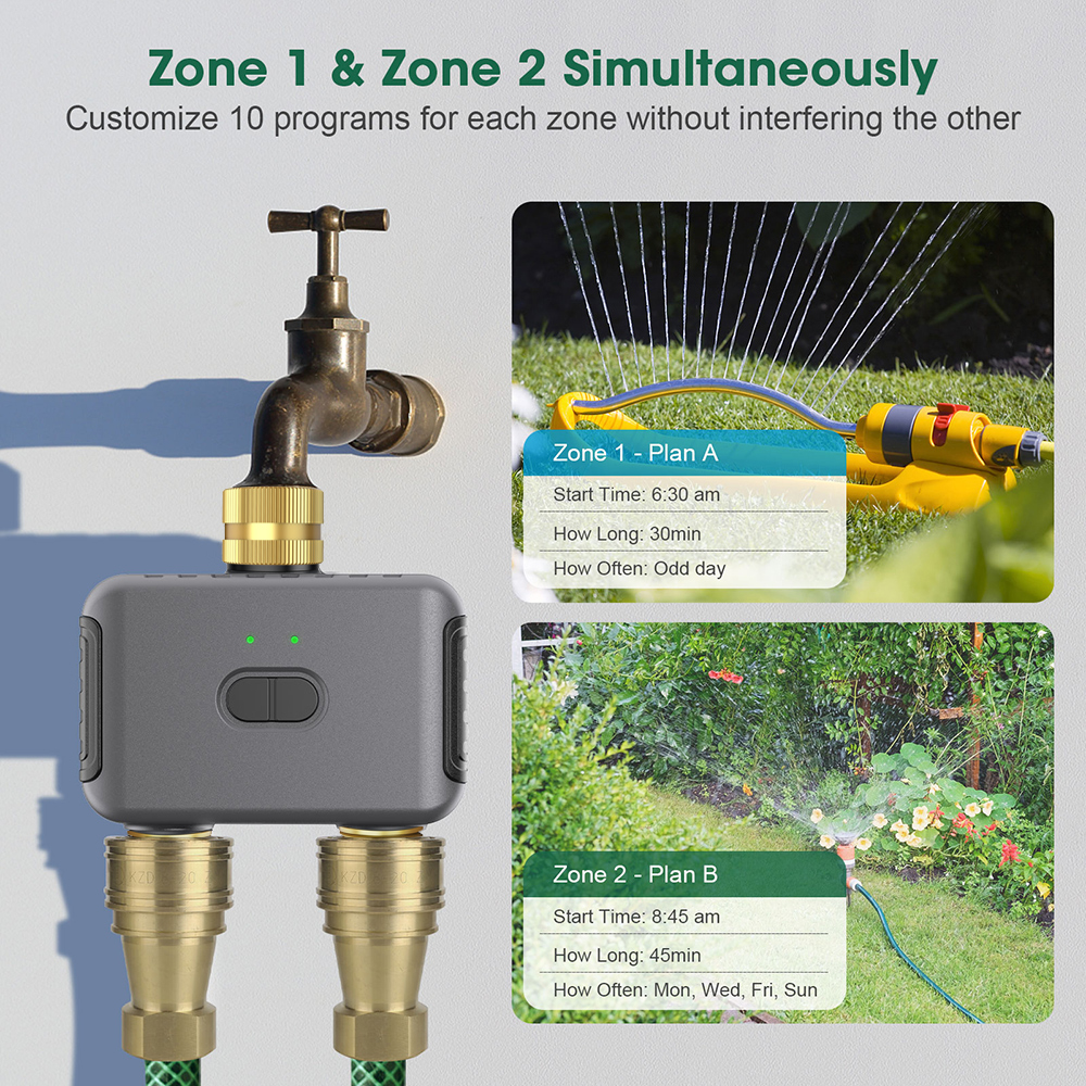 Tuya 2 Zone Watering Timer Gar - Smart Garden Watering Can review and price